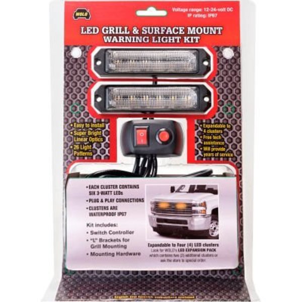 Wolo Wolo® LED Grill And Surface Mount LED Light Kit, Amber - 8010-R 8010-R